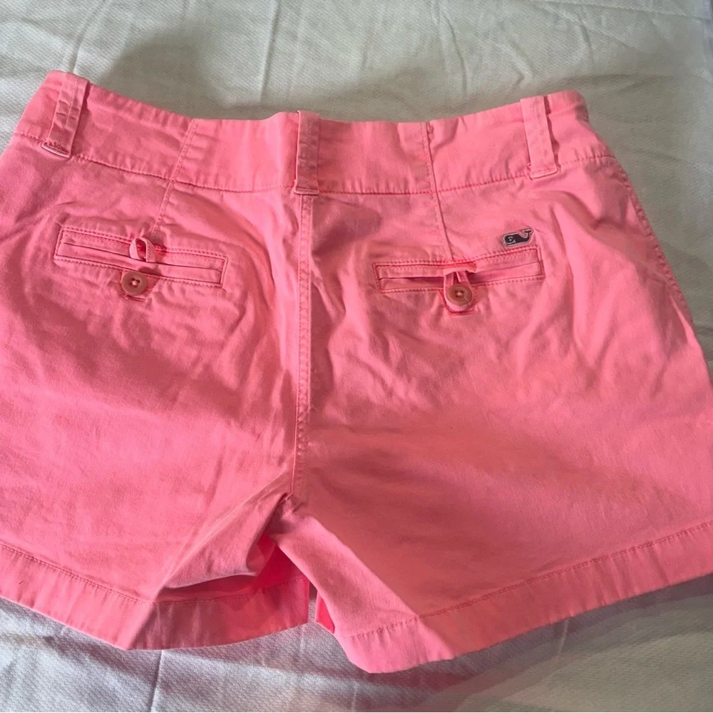 Vineyard Vines Women’s Pink Cotton Shorts Size 4 Classic Preppy - Picture 5 of 14